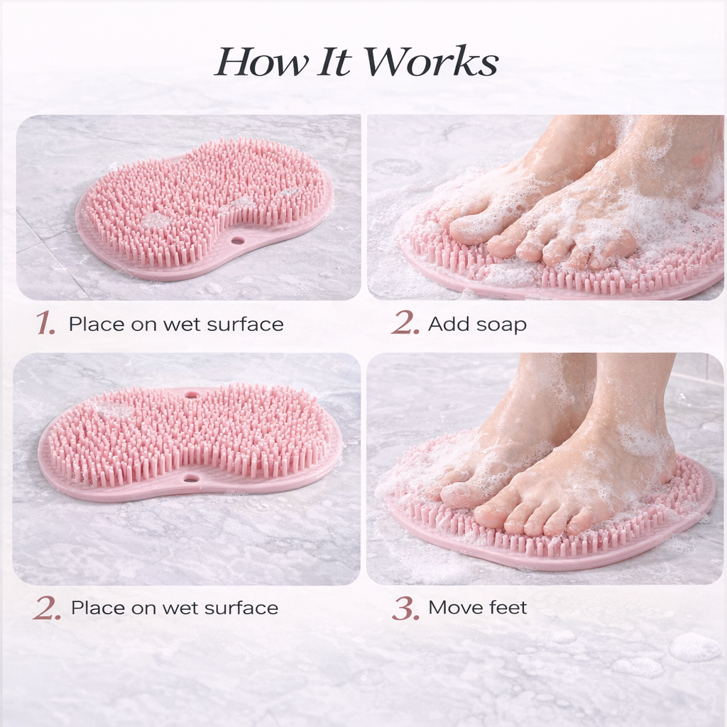 Silicone Foot Scrubber – Deep Clean & Massage
